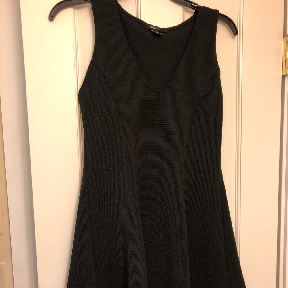 Forever 21 Black ribbed mini dress